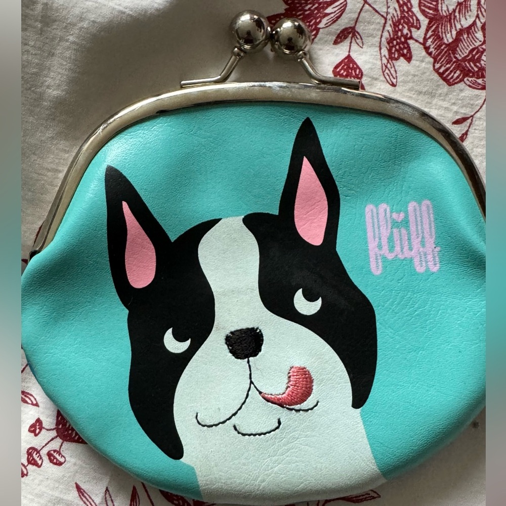 Boston terrier change purse